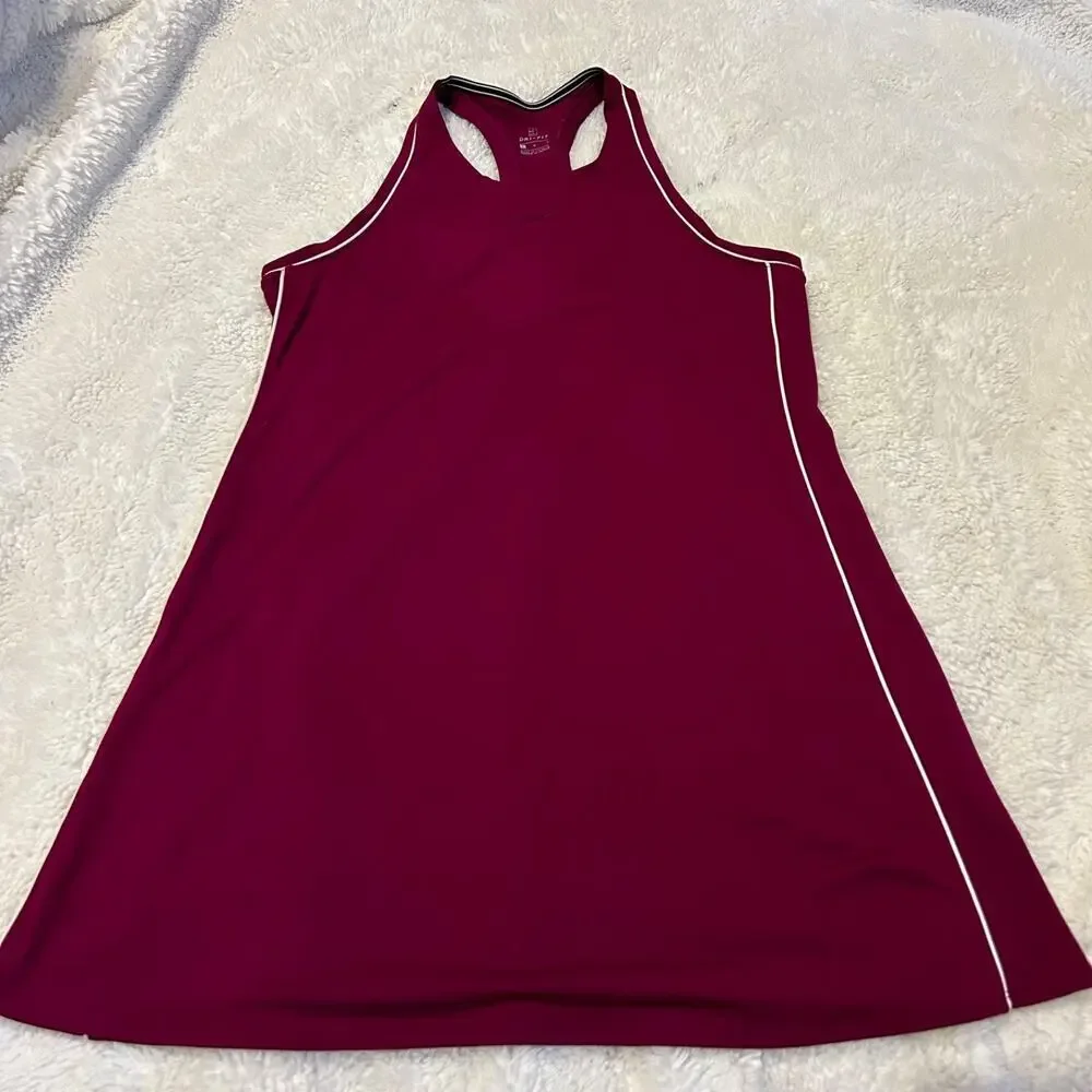 Nike Dri-FIT Women's Tennis Court Dress in Purple Size Large Mid Length - Picture 2 of 8